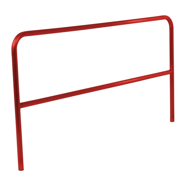 STEEL PIPE SAFETY RAILING 84 IN LENGTH RED